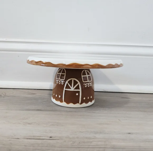 Target Bullseye Playground Christmas 2025 Ceramic Gingerbread Cake Stand - Picture 2 of 8
